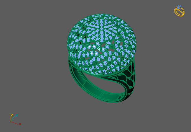 Women Ring With Stone 3DM Mix Print Model 3D print model_2
