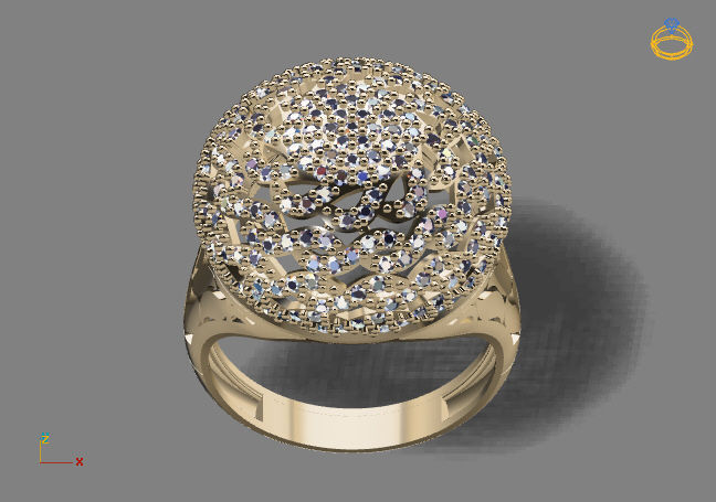 Women Ring With Stone 3DM Mix Print Model 3D print model_3
