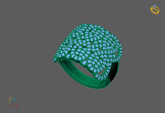 Women Ring With Stone 3DM Mix Print Model 3D print model_2