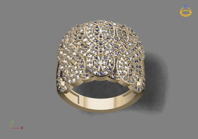 Women Ring With Stone 3DM Mix Print Model 3D print model_3