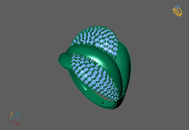 Women Ring With Stone 3DM Mix Print Model 3D print model_2