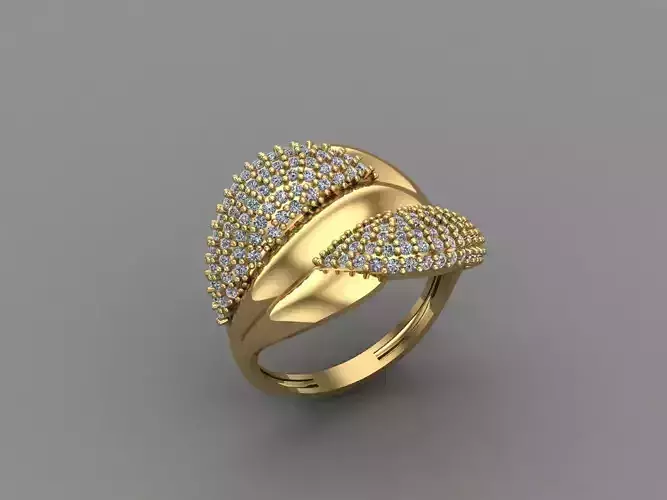 Women Ring With Stone 3DM Mix Print Model