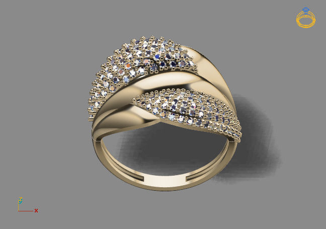 Women Ring With Stone 3DM Mix Print Model 3D print model_3