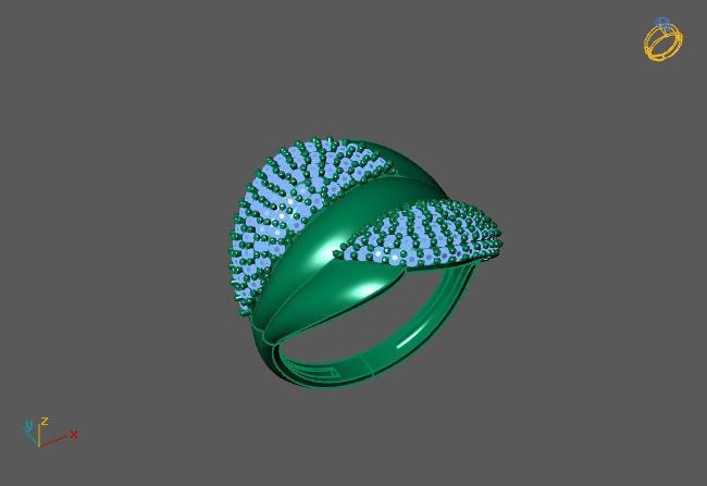 Women Ring With Stone 3DM Mix Print Model 3D print model_1