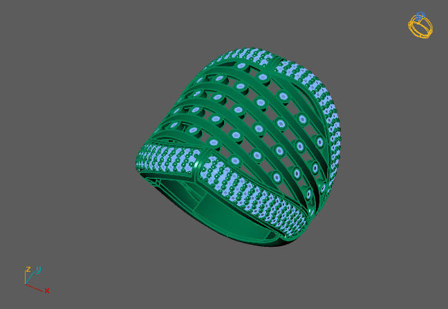 Women Ring With Stone 3DM Mix Print Model 3D print model_2