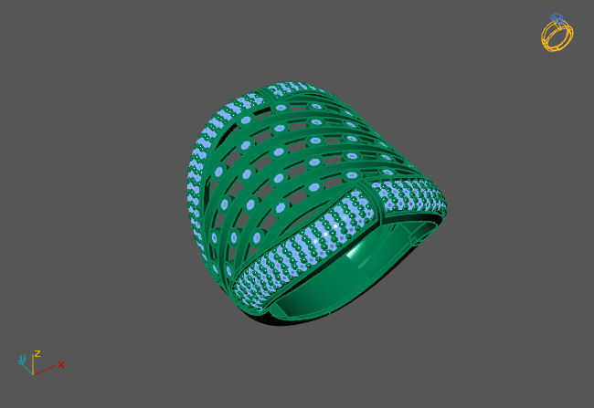 Women Ring With Stone 3DM Mix Print Model 3D print model_1