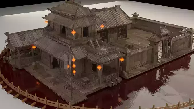Chinese wooden house 