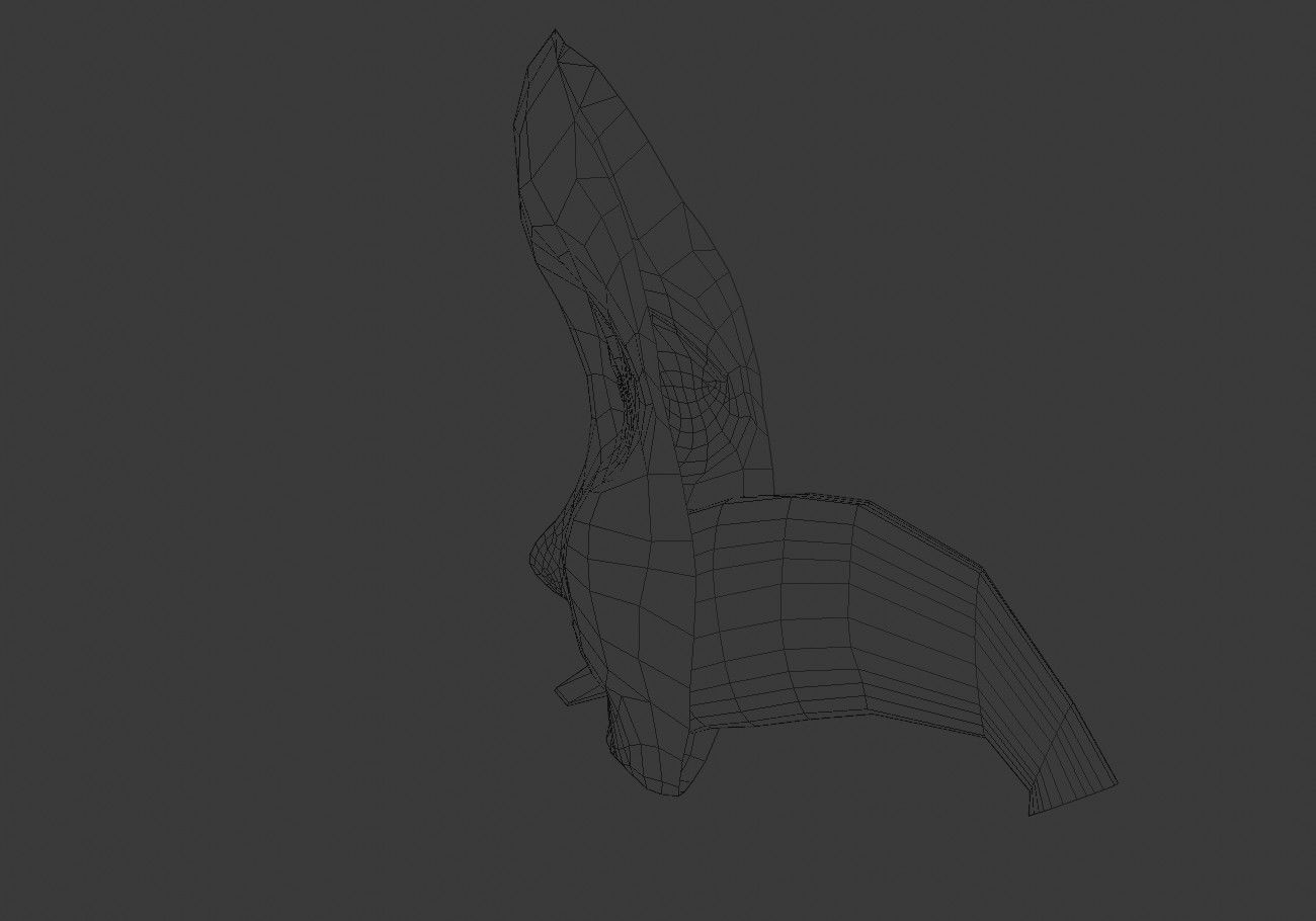 face mask with outstretched tongue Low-poly 3D model_24