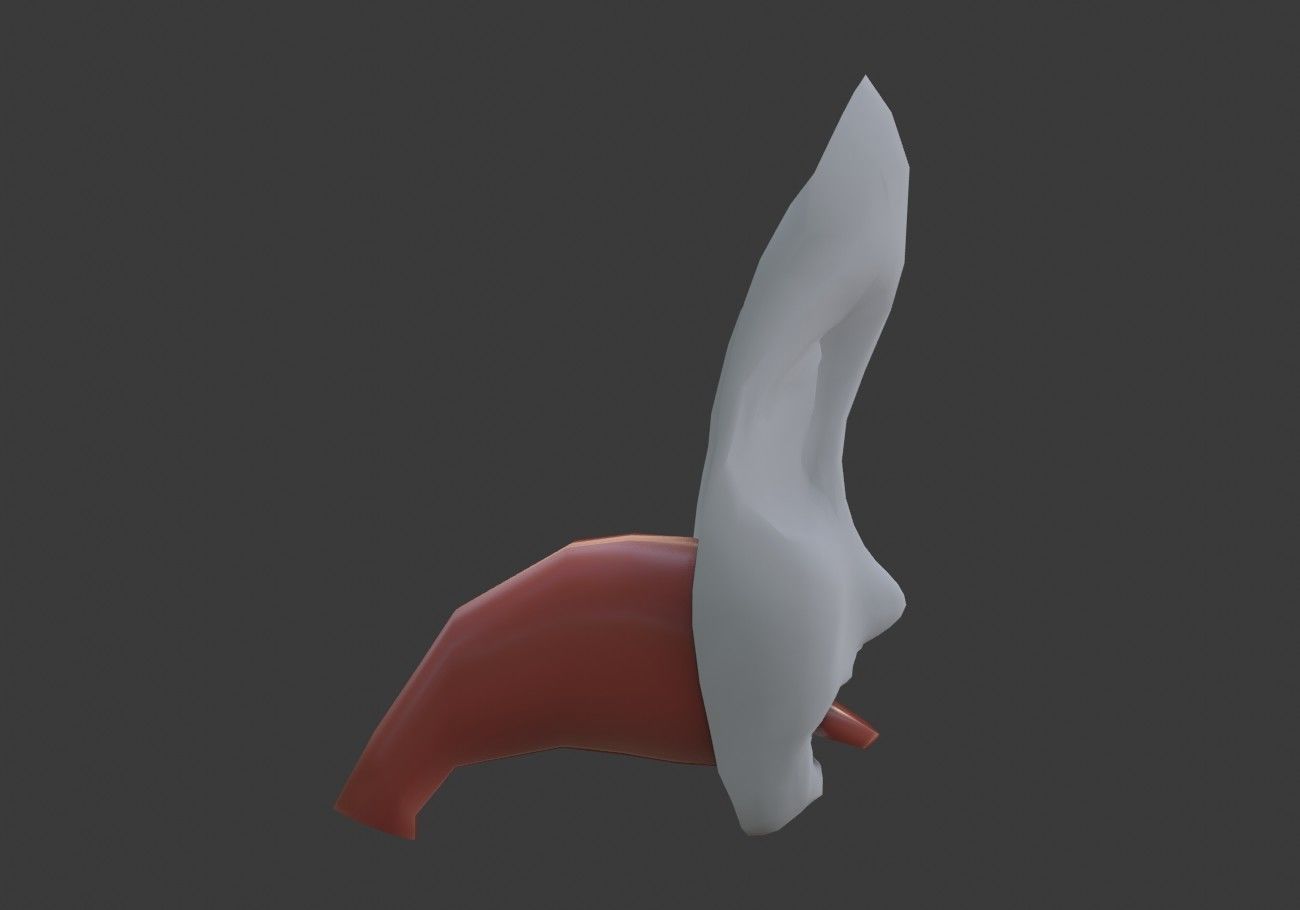face mask with outstretched tongue Low-poly 3D model_9
