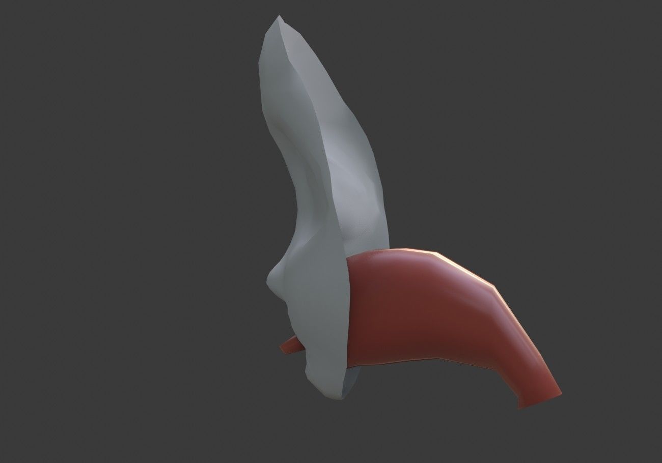 face mask with outstretched tongue Low-poly 3D model_13