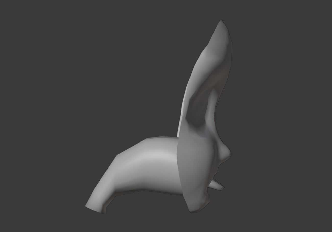 face mask with outstretched tongue Low-poly 3D model_16