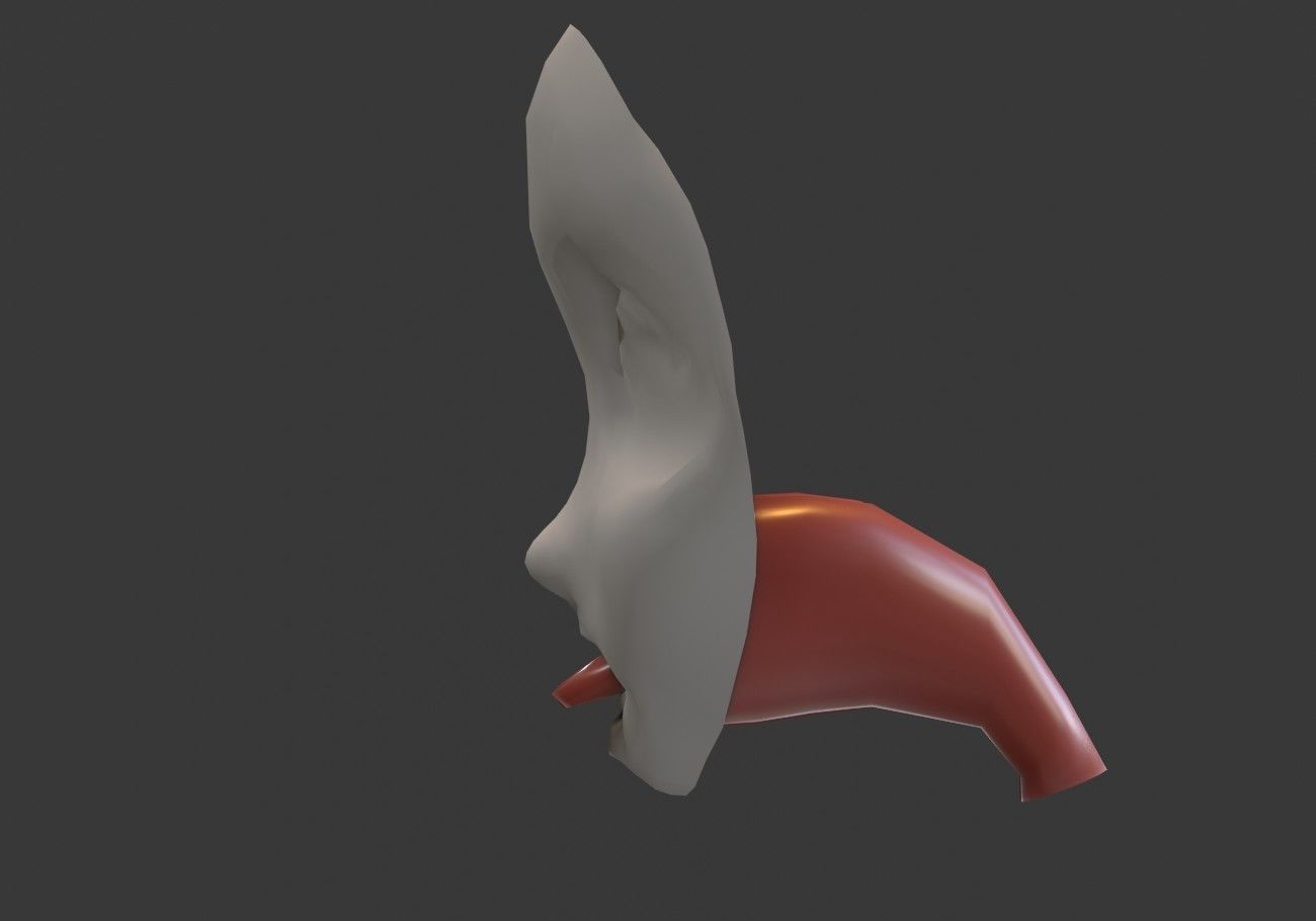 face mask with outstretched tongue Low-poly 3D model_6