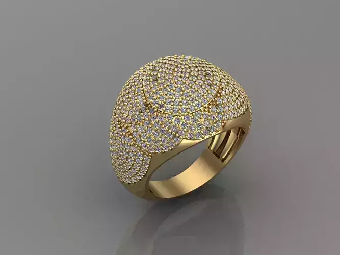 Women Ring With Stone 3DM Mix Print Model