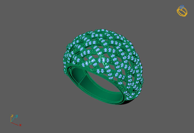 Women Ring With Stone 3DM Mix Print Model 3D print model_2