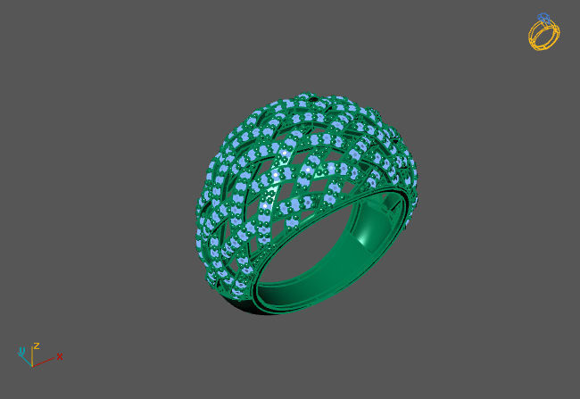 Women Ring With Stone 3DM Mix Print Model 3D print model_1