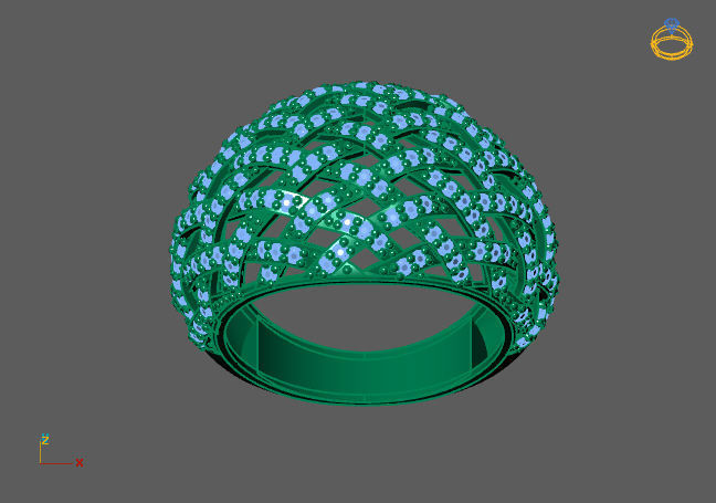 Women Ring With Stone 3DM Mix Print Model 3D print model_3