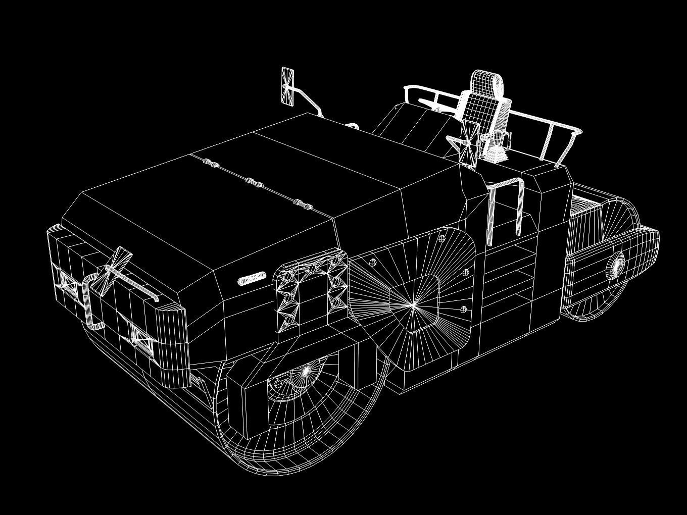 road roller 3D model_10