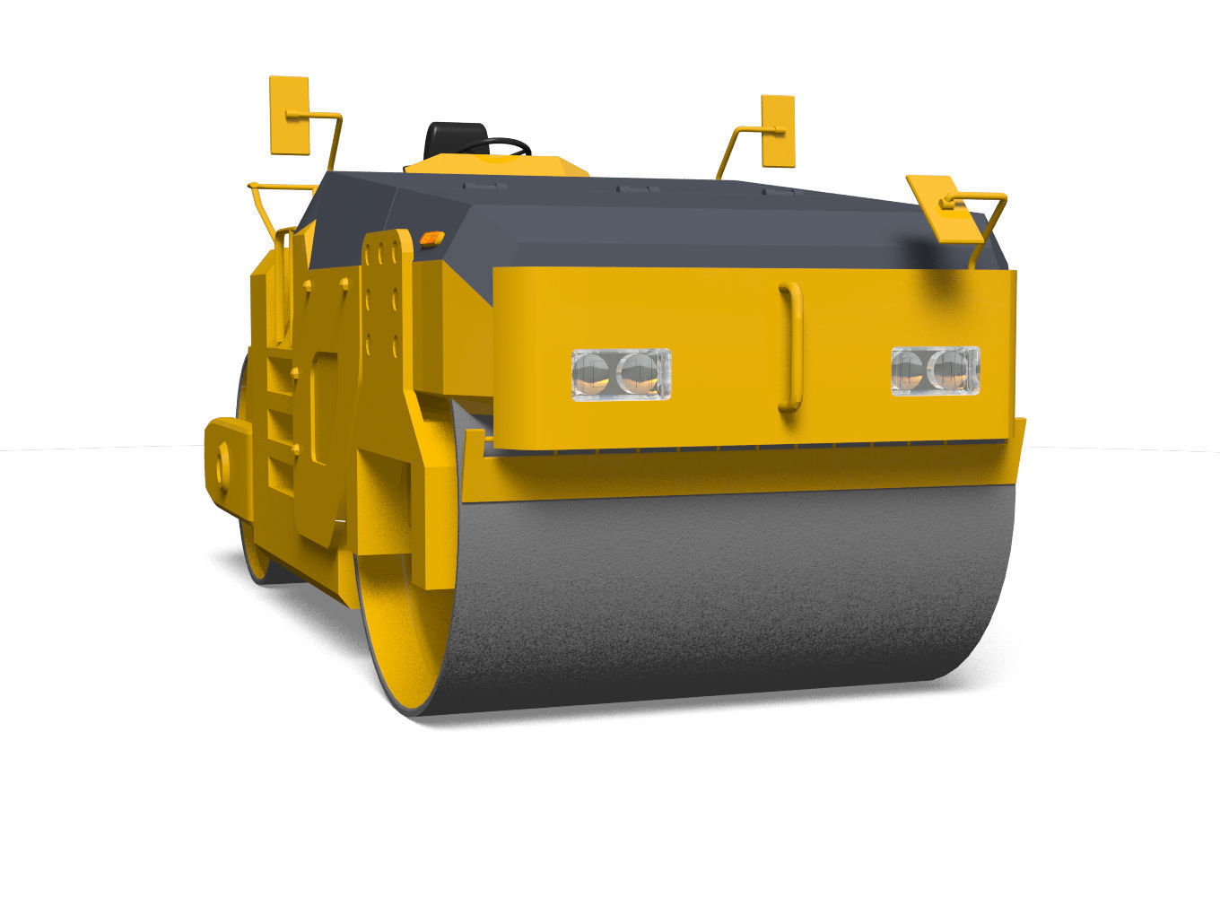 road roller 3D model_4