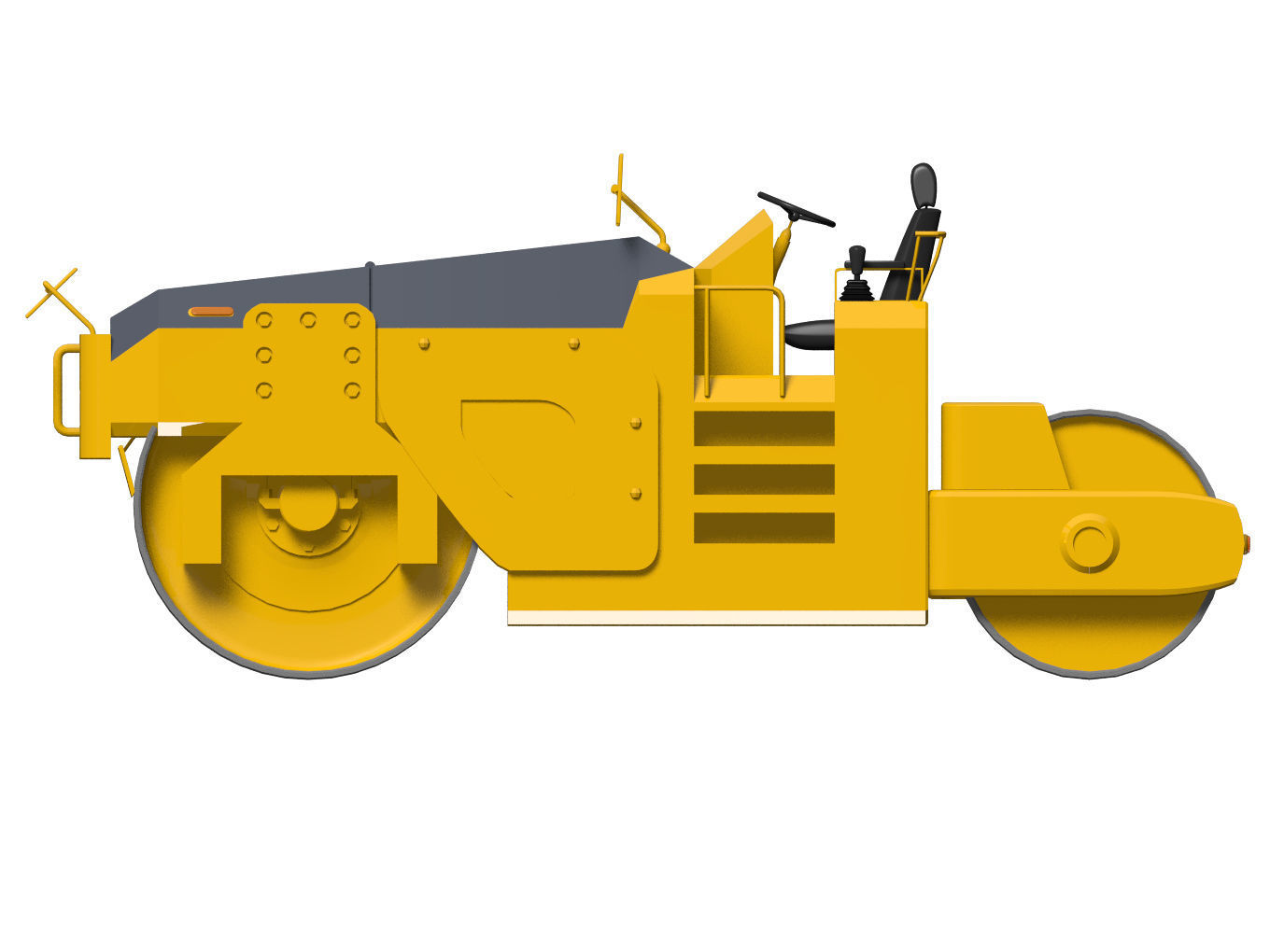 road roller 3D model_6