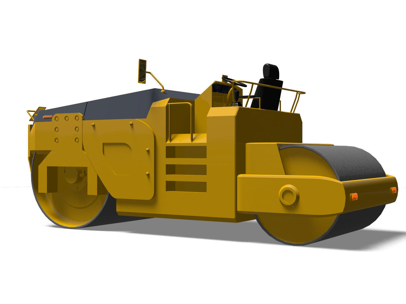 road roller 3D model_2