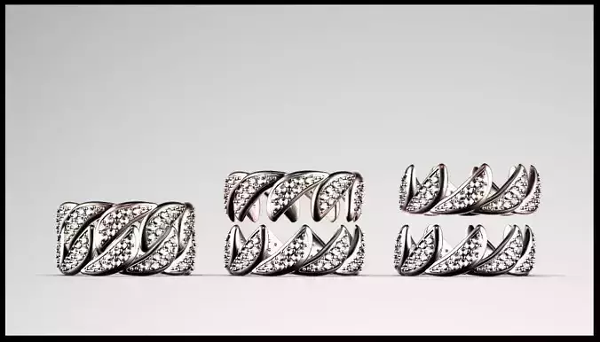 Cuban Link split Ring 