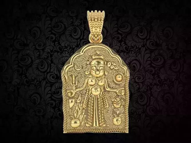 ethnic kali Mata oxidize pendant  3D print model