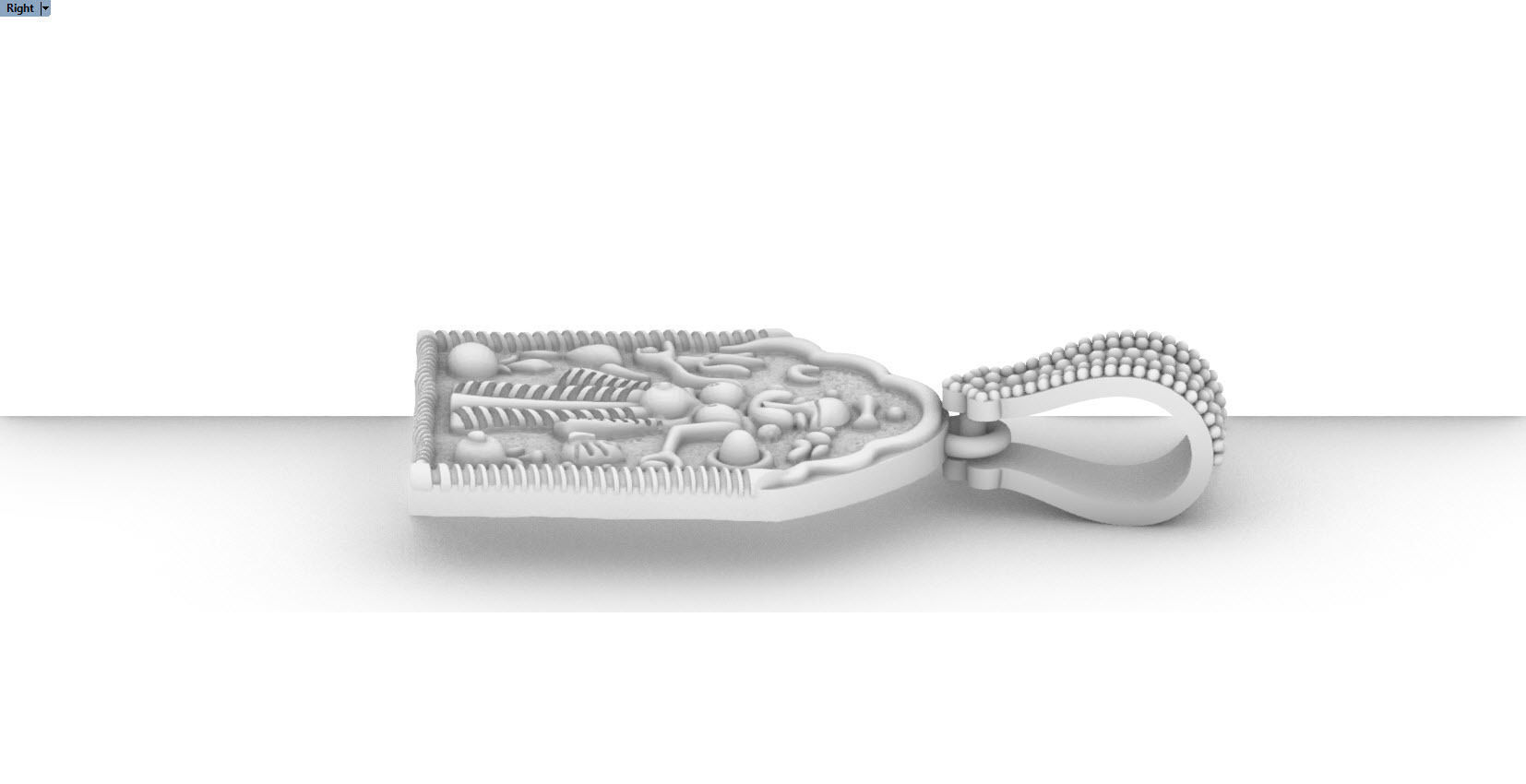 ethnic kali Mata oxidize pendant  3D print model_2