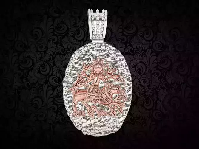 Ethnic Druga Goddess Pendant 3D print model