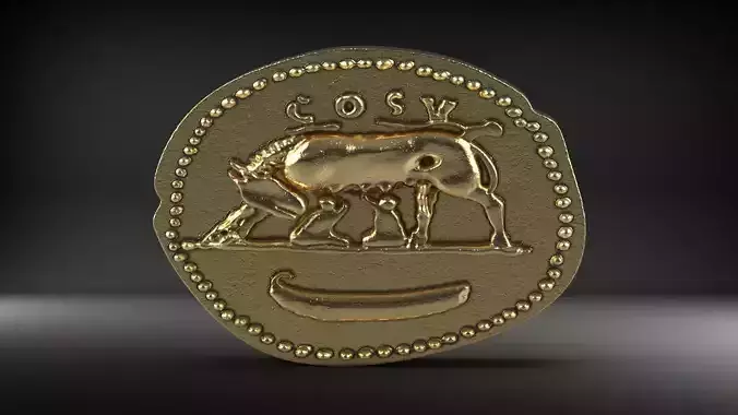 old  coin handmade look pendant  3D print model
