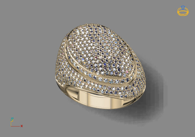 Women Ring With Stone 3DM Mix Print Model 3D print model_3