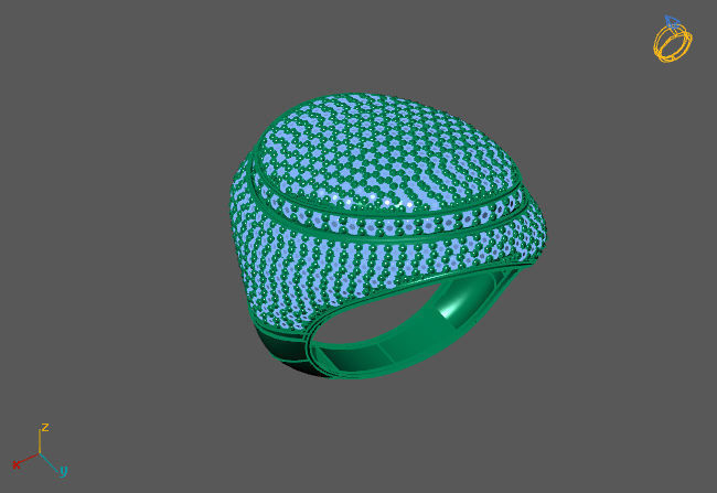 Women Ring With Stone 3DM Mix Print Model 3D print model_1