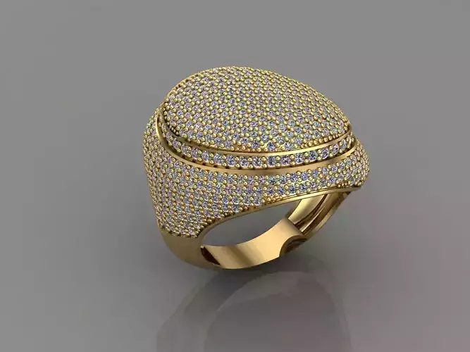 Women Ring With Stone 3DM Mix Print Model