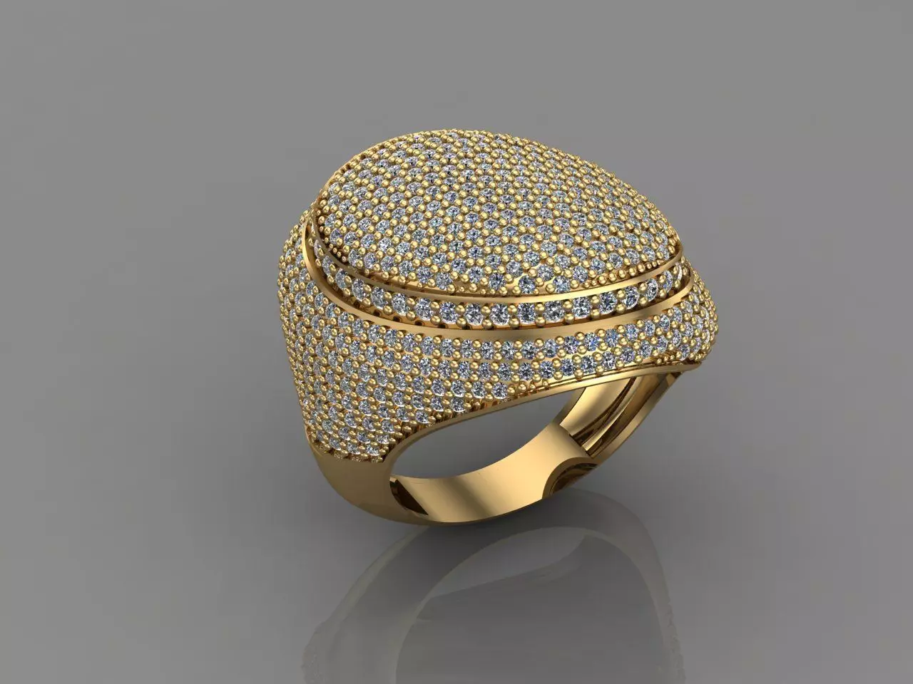 Women Ring With Stone 3DM Mix Print Model 3D print model_0