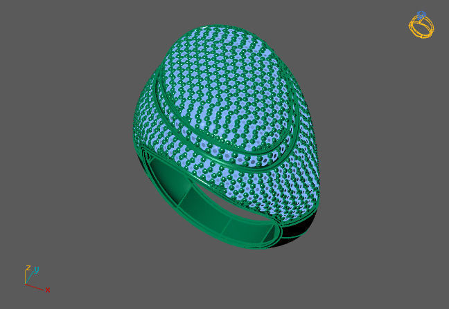 Women Ring With Stone 3DM Mix Print Model 3D print model_2