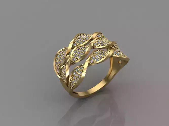 Women Ring With Stone 3DM Mix Print Model