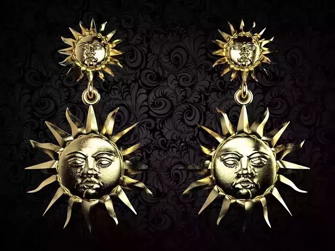 meteorite sun earring