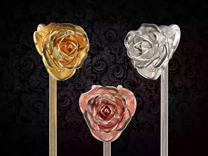 Rose Pendant lapel pin 