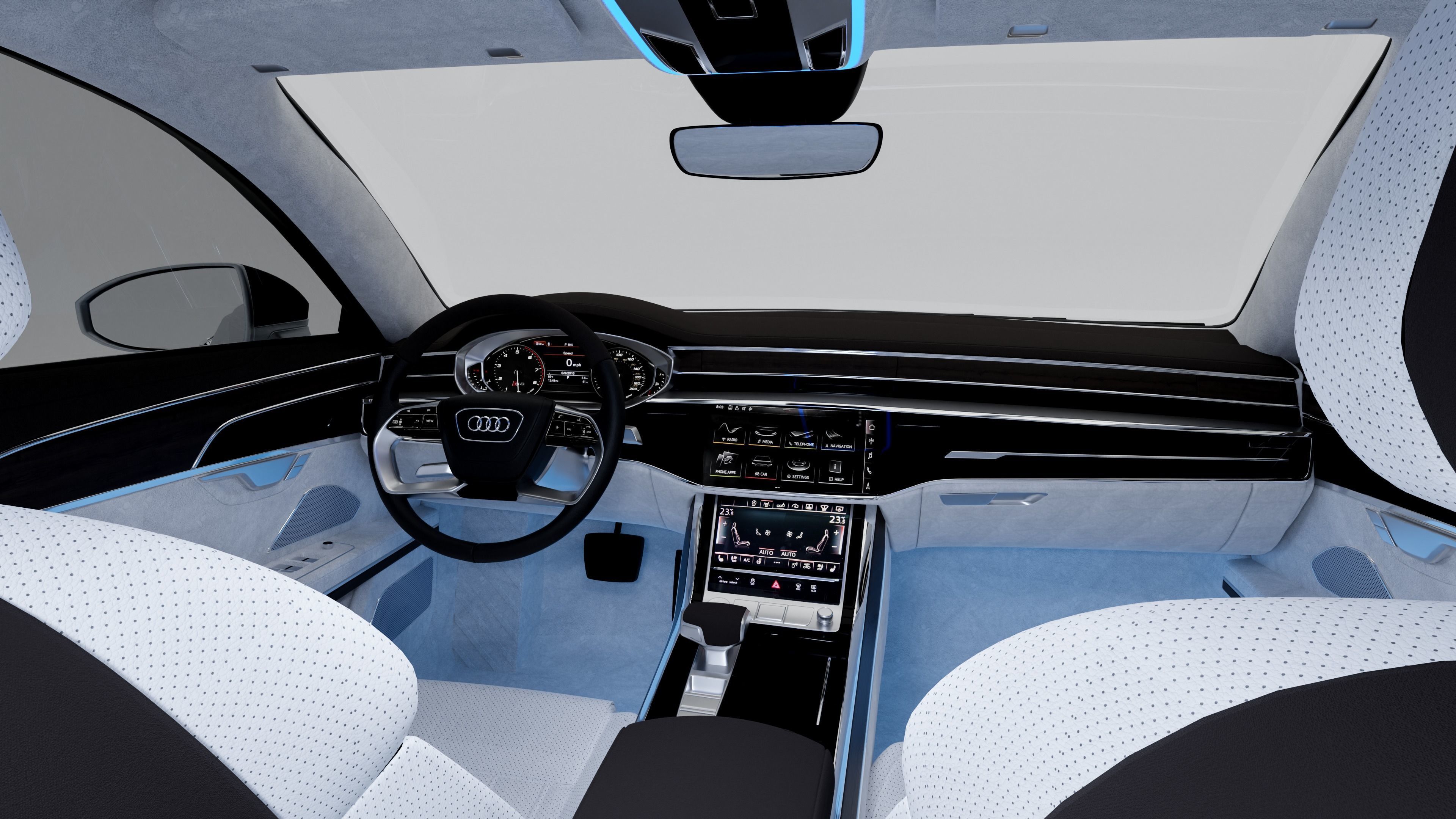 2017 Audi A8  Free 3D model_9