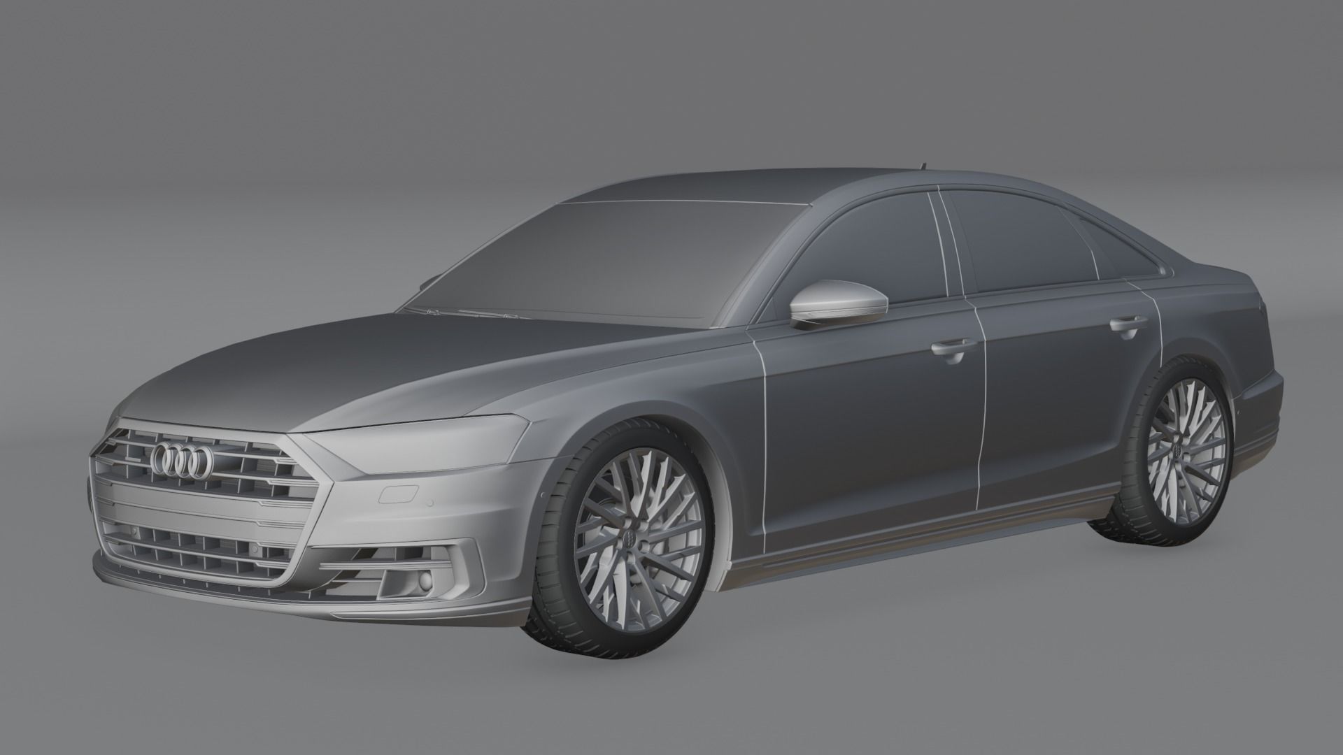 2017 Audi A8  Free 3D model_3