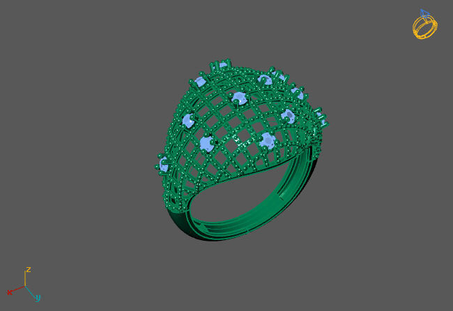 Women Ring With Stone 3DM Mix Print Model 3D print model_1