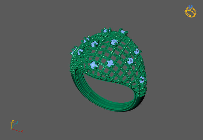 Women Ring With Stone 3DM Mix Print Model 3D print model_2
