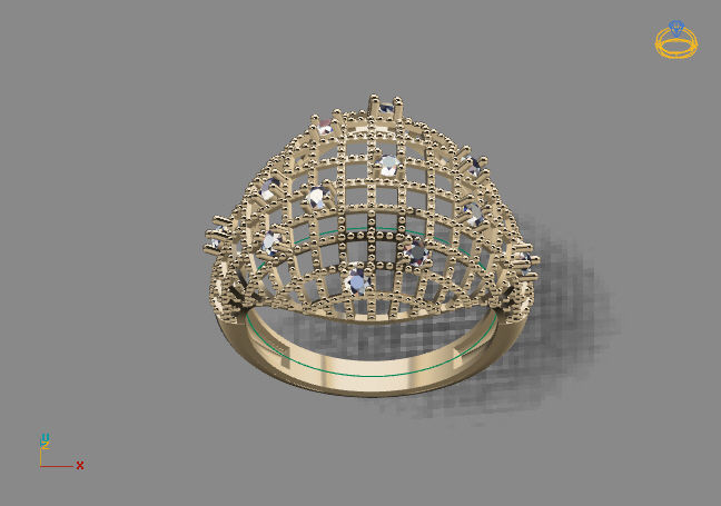 Women Ring With Stone 3DM Mix Print Model 3D print model_3