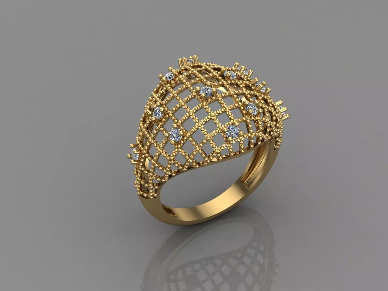 Women Ring With Stone 3DM Mix Print Model 3D print model_0