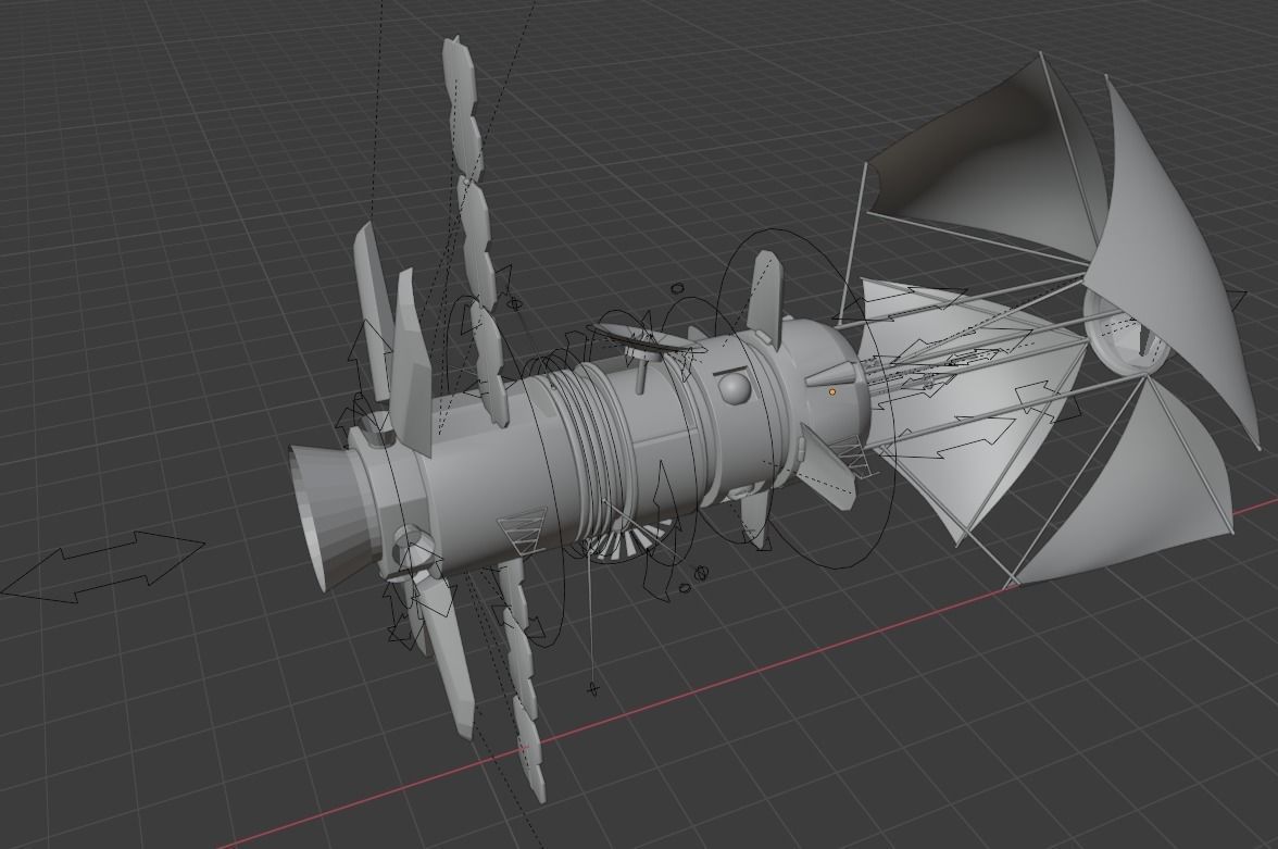 Space explorer Low-poly 3D model_6