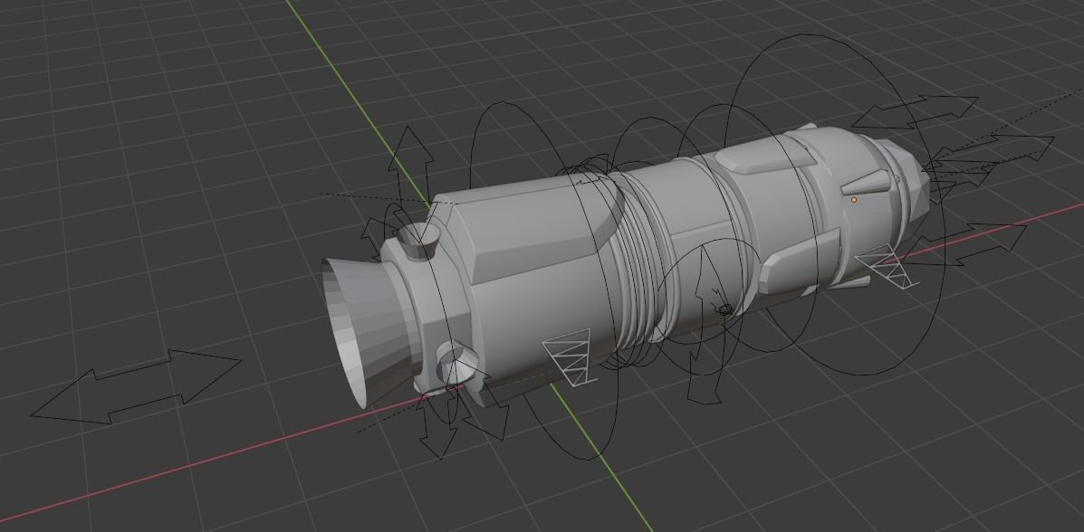 Space explorer Low-poly 3D model_5