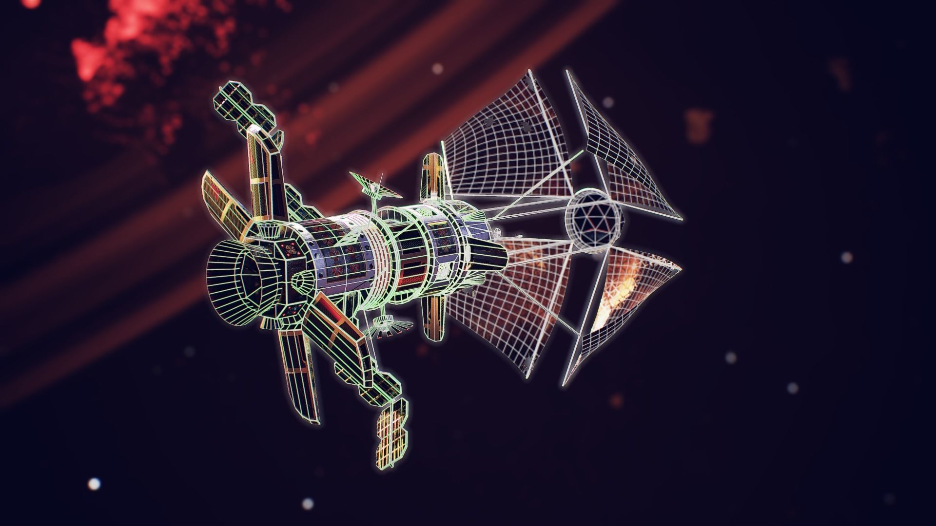 Space explorer Low-poly 3D model_4