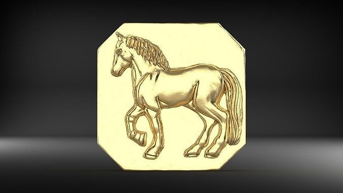 horse pendant  3D print model