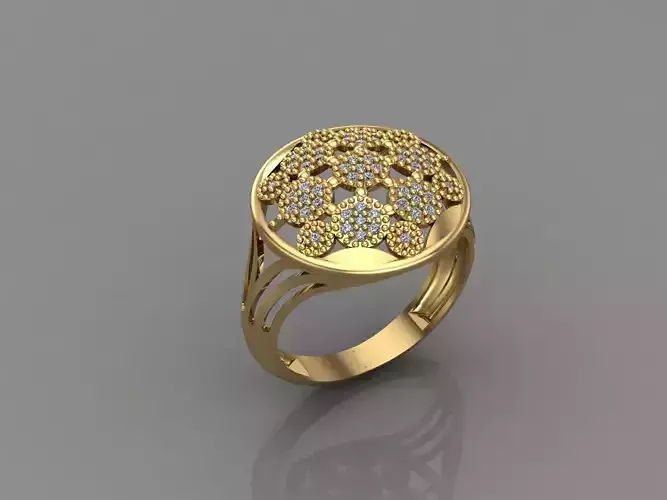 Women Ring With Stone 3DM Mix Print Model 3D print model