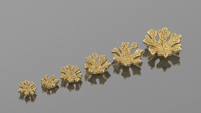 ginkgo leaf texture pendant 3D print model