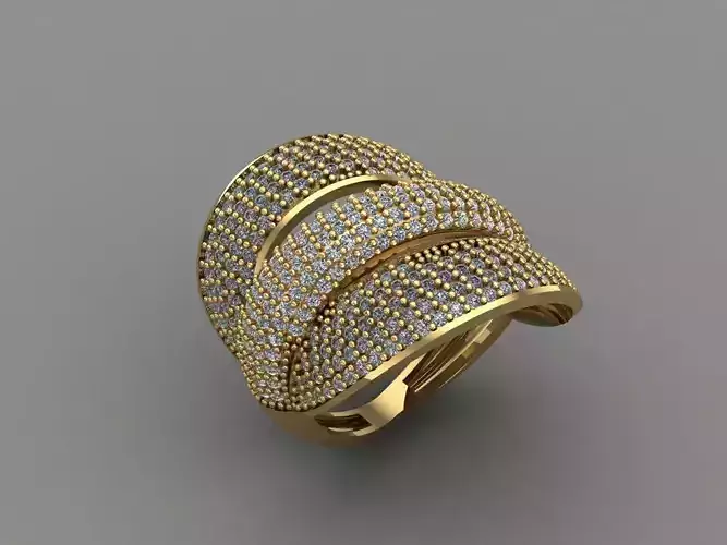 Women Ring With Stone 3DM Mix Print Model